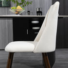 HOMCOM Dining Chairs in Velvet Accent - Cream White - Set of 4-Colour: Cream White