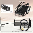 Aosom Bicycle Cargo Trailer-Specially strengthened steel bar beside the wheels provides exceptional balance and steady