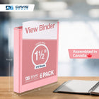 Davis Group Economy 1.5" 3-Ring View Binders - Blush - 6 Pack-1.5"