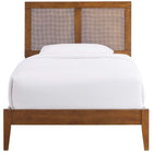 Modway Sirocco Rattan and Wood Twin Platform Bed - Walnut-9