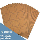 JAM Paper Square Address Labels, 2 x 2, Brown Kraft, 240 Pack-Brown Kraft