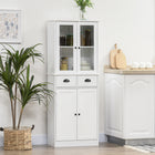HOMCOM 61" H Kitchen Pantry Cabinet with Shelves and Soft-Close Doors - White-4-tier shelves give you plenty of space to store dishes, pots, pans, dry goods, or appliances 