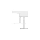 Motionwise M4 EXEC2 Series 63" x 40" L-Shaped Office Electric Height Adjustable Sit-Stand Desk - White-Dual-Motor Precision: Features a powerful dual-motor system for smoother, faster, and quieter height adjustments (28”-48”), enhancing comfort and efficiency