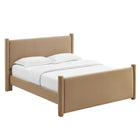 Modway Rael Performance Velvet Full Platform Bed - Taupe-6