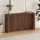 Hudson&Canal Piedmont 56"W Console Table - Satin Walnut-Finished in wood-look satin walnut