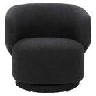 Modway Celestia Boucle Fabric Swivel Chair - Black-7