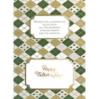 Rosedale Gold Father's Day Greeting Cards/Envelopes - 5-1/2" x 8" - Checkered - 6 Pack-Printed on premium uncoated paper