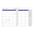 Blueline 2026 DuraGlobe 14-Month Monthly Planner with Bamboo Fibre Paper - 8-7/8" x 7-1/8" - Assorted Colours - Bilingual-Made with bamboo fibre paper, a highly renewable resource