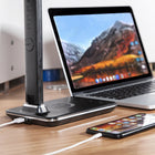 ShoppingAll Multi-Functional LED Desk Lamp with Qi Wireless Charger - Black-Charging compatible with iPhone 13 (Mini, Pro, Pro Max), 12 (Mini, Pro, Pro Max), 11 (Pro, Pro Max), XS Max, all other Qi-enabled phones and devices