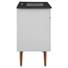 Modway Harvest 36" Bathroom Vanity - Grey/Black-Integrated Basin Countertop