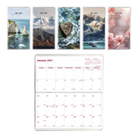 Brownline 2027-2028 24-Month Monthly Pocket Planner with Stitched Binding - 6-1/2" x 3-1/2" - Assorted-Two-year planner,
January 2027 to December 2028