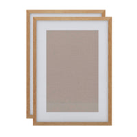 Decent Living Solid Wooden Picture Frame - 20" x 28" - Golden Teak - 2 Pack-Material: 100% Natural Solid Wood (Okan / Teak)