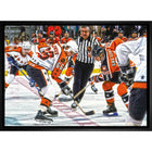Wayne Gretzky and Mario Lemieux All-star - Framed Canvas - 31" x 22"-Premium canvas print with gallery-wrapped edges