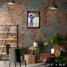 Borje Salming Maple Leafs Blue Action - Framed Canvas - 22" x 31"-Officially licensed by the NHL and NHLPA