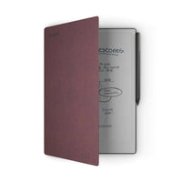 reMarkable Mosaic Weave Book Folio for Paper Pro Tablets - Burgundy-A richly textured and tightly-woven fabric made from recycled polyester for a more sustainable and durable choice
