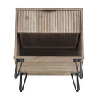 Manhattan Comfort DUMBO 20.07" Modern 1-Drawer Nightstand 2-Piece Set - Rustic Grey-10