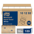 Tork Advanced Xpress Multifold Paper Hand Towel, 3-Panel, 2-Ply, 189 Towels/Pack - 16 Pack-More content will be added soon