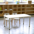Beleduc Santino Rectangular Classroom Table - 120 L x 60 W cm - White-Accommodates up to 6 Children