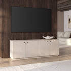 Hudson&Canal Lillian Rectangular TV Stand for TV's up to 75" - Alder White-Clean with a soft, dry cloth and no harsh chemicals or abrasive cleaning materials