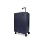 Bugatti Hampstead 30.50" Hardside Spinner Checked Luggage - Navy-Telescopic trolley handle with multi-stage locking heights