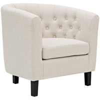 Modway Prospect Upholstered Fabric Armchair - Beige-Chesterfield Style Armchair