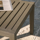 Modway Northlake Square Outdoor Patio Teak Side Table - Weathered Grey-Assembly Required