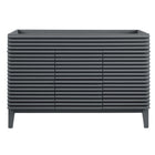 Modway Render 48" Double Sink Compatible Bathroom Vanity Cabinet - Grey-Mid-Century Modern Vanity