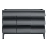 Modway Render 48" Double Sink Compatible Bathroom Vanity Cabinet - Grey-Mid-Century Modern Vanity