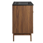 Modway Render 24" Bathroom Vanity - Walnut/Black-Integrated Countertop