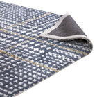 Modway Kaja Abstract Plaid Area Rug - 5 ft W x 8 ft L - Ivory Cadet Blue/Citron-Stain Resistant / Easy To Clean