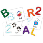 Teacher Created Resources Alphabet & Numbers Learning Cards - Set of 75-Children can begin by tracing each letter and number with their finger, and then challenge themselves to find the magnetic letter or number that correctly fits in each recessed area