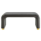 Modway Koda Performance Velvet Waterfall Ottoman - Brass/Storm Grey-Assembly Required