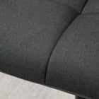 HOMCOM Adjustable Swivel Tufted Fabric Bar Stools - Black - 2 Pack-Linen-touch polyester fabric are a great match
