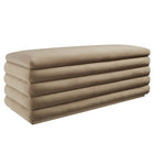 Modway Mezzo Upholstered Performance Velvet Storage Bench - Taupe-Channel Tufted