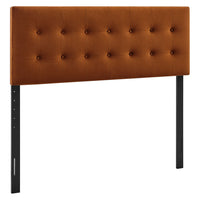 Modway Emily Stain-Resistant Performance Velvet Full Size Headboard - Rust-Stain-Resistant Performance Velvet