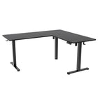 Uplite L-Shaped Dual Motor Height-Adjustable Corner Standing Desk - 63" x 55" - Black-Frame Dimensions (Sitting): 63"+55"(L) x 23.6"(W) x 28.3"(H)