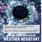 Bell+Howell Solar Outdoor Mosaic Decorative LED Pathway Disk Lights - Radiant Bright Blue - 4 Pack-31 second setup - place them outside and let them charge at dusk your lawn, pathway, or patio lights up with coloured accent lighting