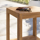 Modway Carlsbad Teak Wood Outdoor Patio Side Table - Natural-End Table Weight Capacity: 600 lb