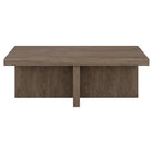 Hudson&Canal Boden 44"W Rectangular Coffee Table - Antiqued Grey Oak-Table is made of high-quality and durable MDF and PVC materials