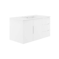 Modway Vitality 36" Bathroom Vanity - White-Modern Bathroom Vanity