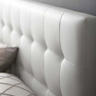 Modway Lily Upholstered Vinyl King Headboard - White-Deep tufting with stylish trim