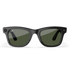 Ray-Ban Meta Wayfarer (Gen 2) Smart Glasses - Shiny Black/Green lenses-Capture button and responsive touch controls built into the frame, the 5-microphone array allows you to use voice commands to activate the camera, make calls, listen to music, and more with your paired iOS or Android mobile device