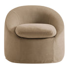 Modway Sadie Slipcovered Linen-Blend Round Accent Chair - Almond-7