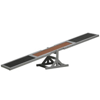 PawHut Wooden Dog Seesaw Pet Agility Equipment - Grey-Made from solid fir wood, stable and maintenance free 