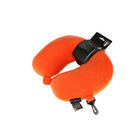 TUCCI Italy Microbead Travel Pillow - Burnt Orange-Premium Microbead Filling - conforms to your shape for personalized comfort