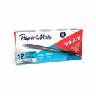 Paper Mate InkJoy 100RT Ballpoint Pens - 1.0mm - Black - 12 Pack-Triangular shape for comfort and control