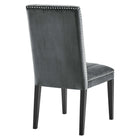 Modway Catalyst Performance Velvet Dining Side Chairs - Grey - Set of 2-Sinuous Spring Support