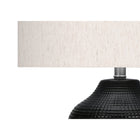 Monarch Specialties 26" H Table Lamp - Black Ceramic / Ivory / Cream Shade-Assembled dimensions: 16 in. L x 16 in. W x 25 in. H. base: 9.25 in. L x 9.25 in. W x 13.5 in. H. shade: 16 in. L x 16 in. W x 10.5 in. H