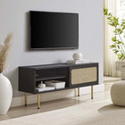 Modway Cambria 47" TV Stand - Black-Rattan Weave