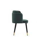 Manhattan Comfort Zephyr 21.65" Modern Velvet Upholstered Dining Chair - Hunter Green-Standard 4-Leg Base